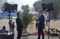 米朝会談に合わせてハノイで朝鮮半島の平和と非核化を訴えました