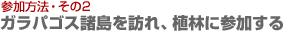 参加方法2 ガラパゴス諸島を訪れ、植林に参加する