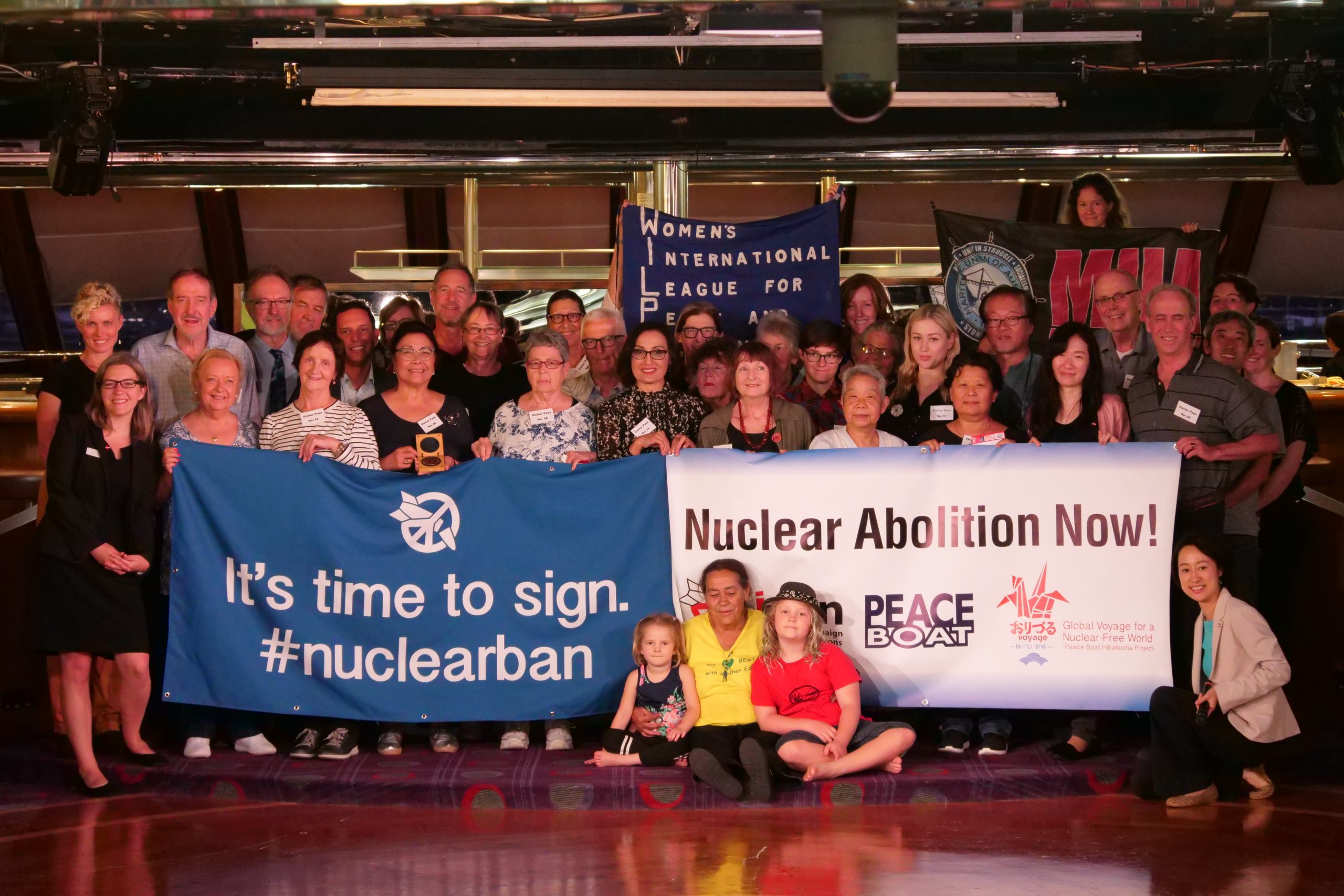 オーストラリア5寄港地で、ICAN（核兵器廃絶国際キャンペーン）とワークショップを行いました