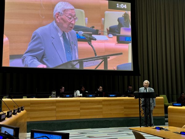 「被爆者の声に耳を傾けて」――核兵器廃絶国際デーの国連会合で訴えました