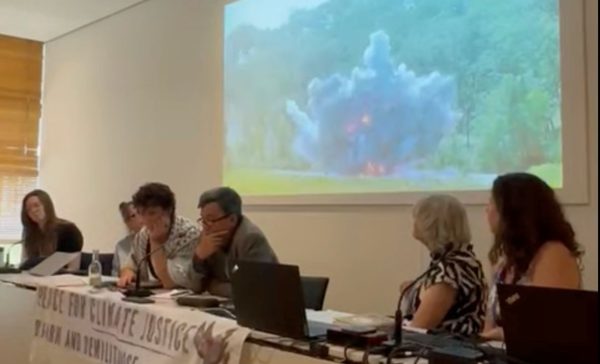 軍事費を気候対策へ。国連会議で「気候正義」の実現を訴えました